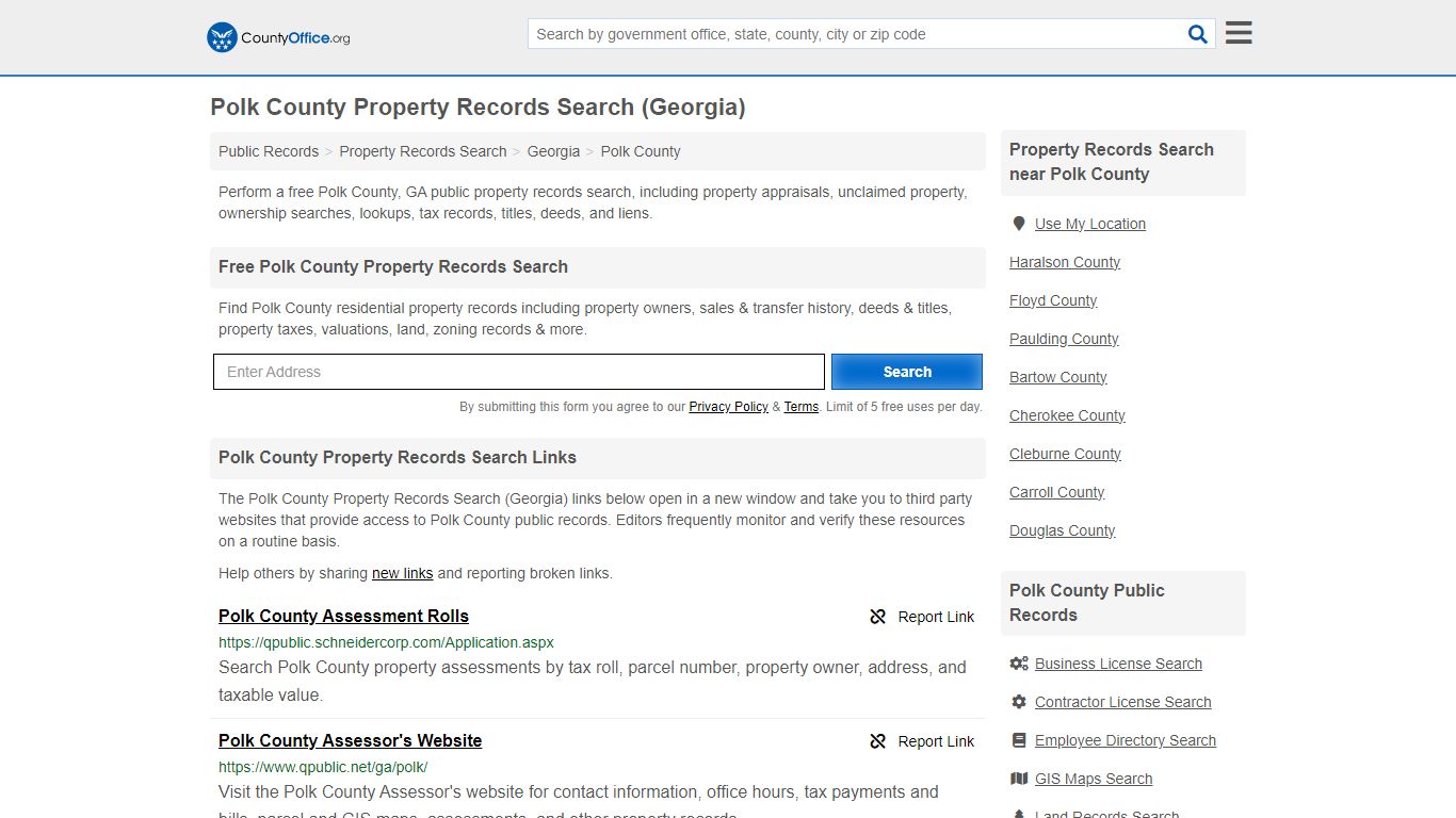 Polk County Property Records Search (Georgia) - County Office